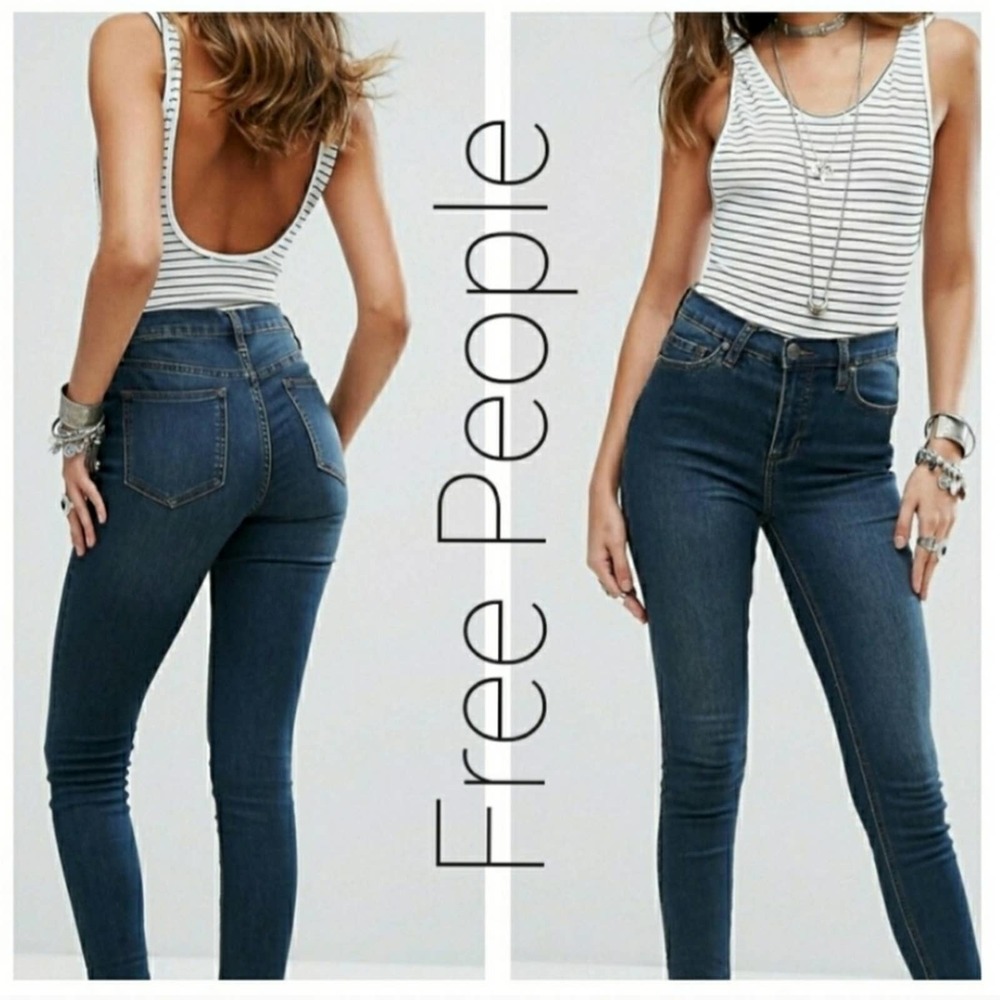 Free People High Waist Skinny Jeans